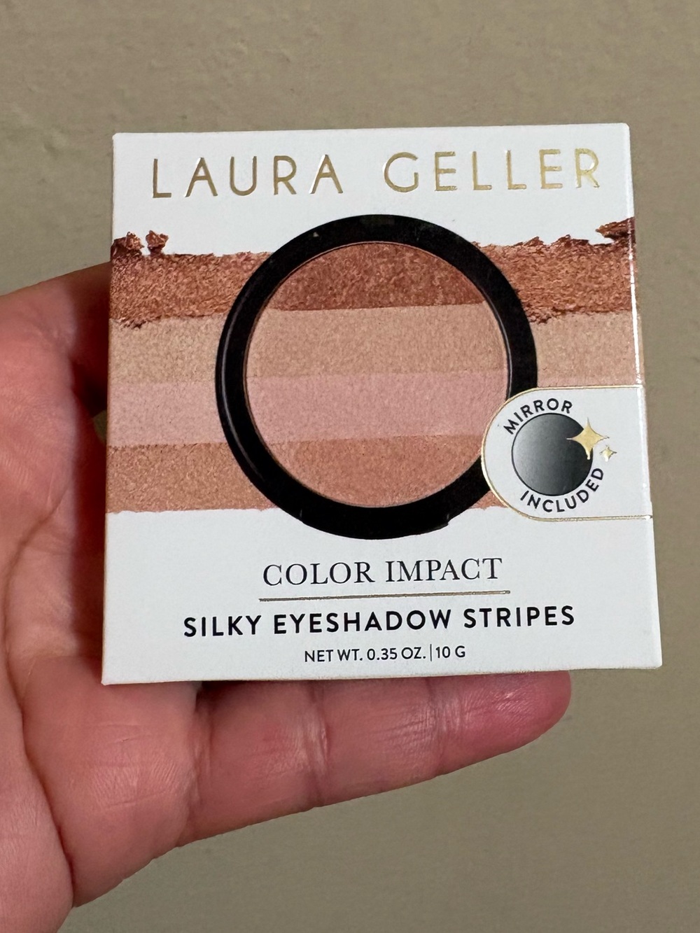 Laura Geller Color Impact Silky Eyeshadow Stripes THINK PINK Rose Gold Brand New